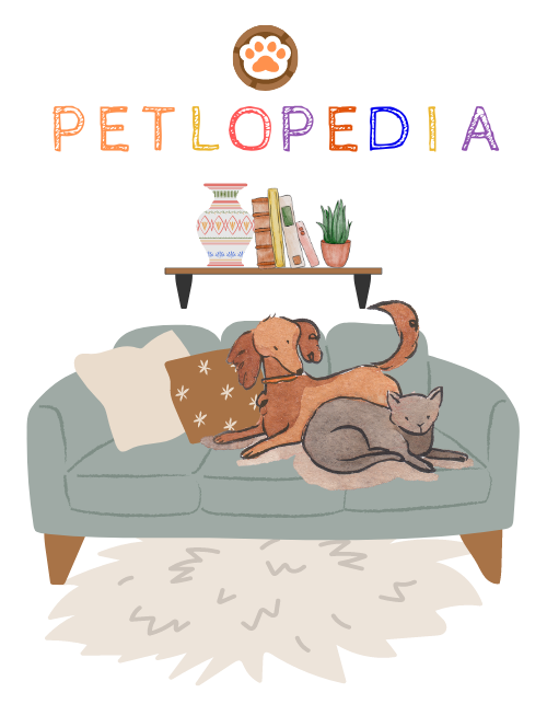 Petlopedia Illustrated Cat and Dog Poster
